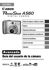 Canon PowerShot A560 Guia Del Usuario