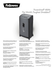 Fellowes Powershred 46Ms Manual De Instrucciones