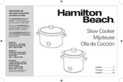 Hamilton Beach 33237 Manual Del Usario