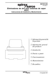 Spirax Sarco AV21 Instrucciones De Instalación Y Mantenimiento