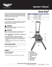 Vollrath Onion King 502N Manual Del Operador