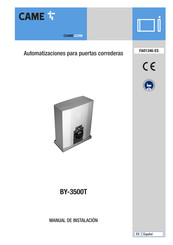CAME BY-3500T Manual De Instalación