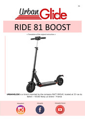 Urbanglide RIDE 81 BOOST Manual De Instrucciones