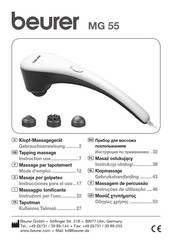 Beurer MG 55 Instrucciones Para El Uso