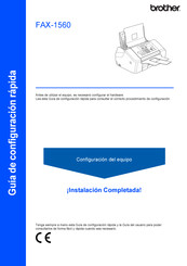 Brother FAX-1560 Guía De Configuración Rápida