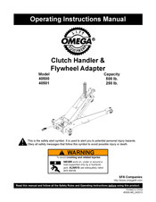 Omega Lift Equipment 40501 Manual De Instrucciones De Funcionamiento