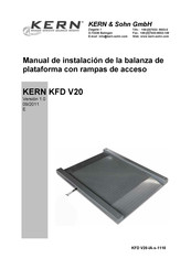 KERN KFD V20 Serie Manual De Instalación