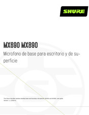 Shure MX890 Manual Del Usuario
