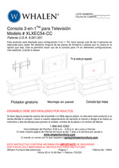 Whalen XLXEC54-CC Manual Del Usuario