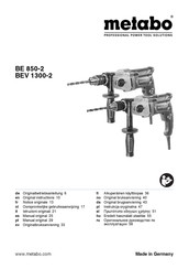 Metabo BEV 1300-2 Manual Original