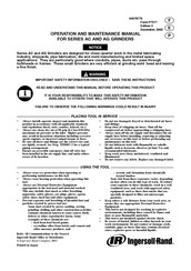 Ingersoll Rand AC Serie Manual De Uso Y Mantenimiento
