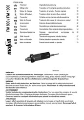 Mafell FM 800 Traducción Del Manual De Instrucciones Original