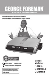 George Foreman GRP99BLK Instructivo Antes De Usar El Producto