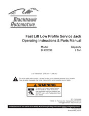 Blackhawk Automotive BH6023B Instrucciones De Funcionamiento Y Manual De Piezas