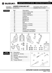 Suzuki DL650AL2 Instrucciones Para El Montaje