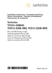 Sartorius YCO12-USB-SBI Instrucciones De Instalación