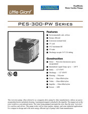 Little Giant PES-700-PW Manual De Instrucciones