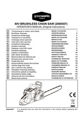 GreenWorks 2000507 Manual De Utilización