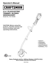 Craftsman WEEDWACKER 316.745400 Manual Del Operador