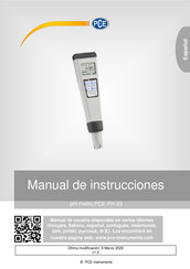 PCE PCE-PH 23 Manual De Instrucciones