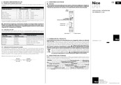 Nice LP21 Instrucciones Y Advertencias De Instalación Y Uso