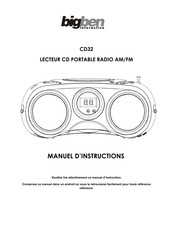 Bigben CD32 Manual De Instrucciones