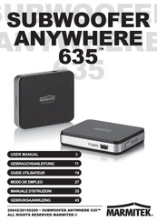 Marmitek Subwoofer Anywhere 635 Modo De Empleo