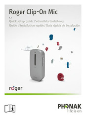 Phonak Roger Clip-On Mic Guía Rápida De Instalación