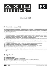 Axiomet AX-582B Manual Del Usuario