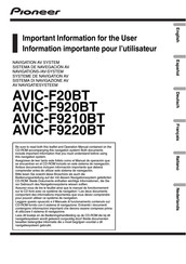 Pioneer AVIC-F920BT Manual De Instrucciones