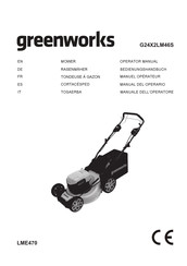 GreenWorks G24X2LM46S Manual Del Operario