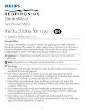 Philips RESPIRONICS DreamWear Instrucciones De Uso