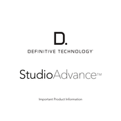 Definitive Technology Studio Advance Información Del Producto