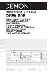 Denon DRW-695 Instrucciones De Operación