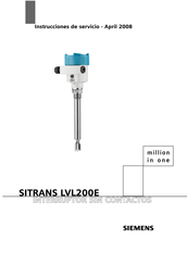 Siemens SITRANS LVL200E Instrucciones De Servicio