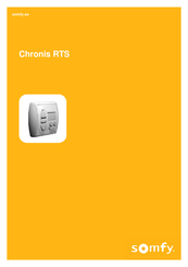 SOMFY Chronis RTS Manual Del Usuario