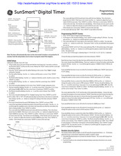 Ge SunSmart 15312 Instrucciones De Programacion