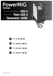 Synergic POWERMIG Generator 400W Manual De Usuario