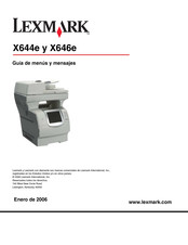 Lexmark X644e Manual Del Usario