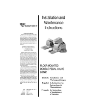 T&S B-0502 La Instalación Y Las Instrucciones De Mantenimiento