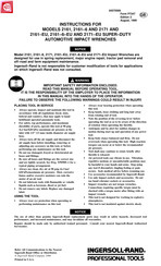 Ingersoll Rand 2171-EU Manual Del Usario