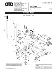 OTC 5303 Lista De Partes E Instrucciones De Funcionamiento