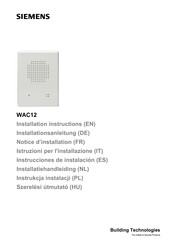 Siemens WAC12 Instrucciones De Instalación