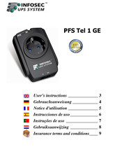 INFOSEC UPS SYSTEM PFS Tel 1 GE Instrucciones De Uso