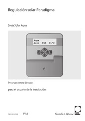 Paradigma SystaSolar Aqua Instrucciones De Uso Para El Usuario De La Instalación