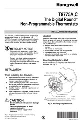 Honeywell The Digital Round T8775C Instrucciones De Instalación