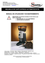 Santos 55 Manual De Utilización Y De Mantenimiento