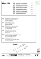 Meccanica Fadini Elpro 7 RP Manual Del Usario