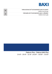 Baxi Platinum MAX iPlus 24/24F Platinum MAX iPlus 30/30F Instrucciones De Funcionamiento Para Usuarios