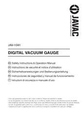 JAVAC JAV-1041 Instrucciones De Seguridad Y Manual De Funcionamiento